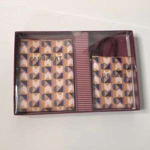 Anthropologie Passport & Luggage Tag Set
